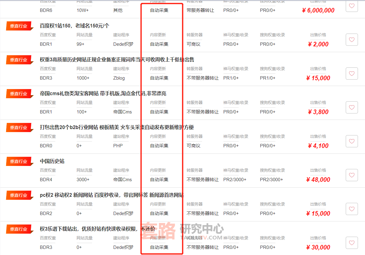 SEO变现方法之刷百度权重卖采集站